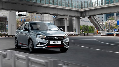 LADA Vesta Sport вид переднего обвеса